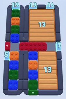 Color Block Jam level: screenshot of the board