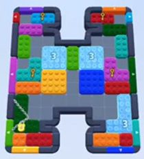 Color Block Jam level 47: screenshot of the board