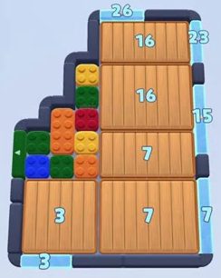 Color Block Jam level: screenshot of the board
