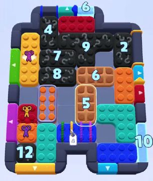 Color Block Jam level 1289 / 1253 / 2163: screenshot of the board