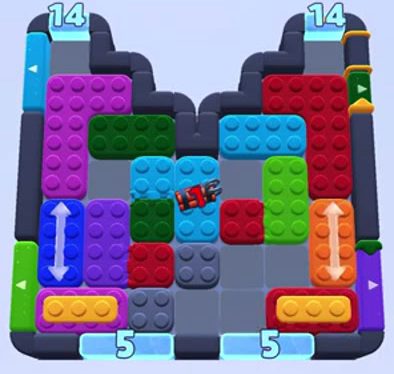 Color Block Jam level: screenshot of the board