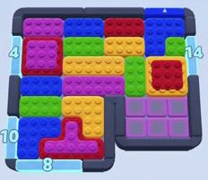 Color Block Jam level 246: screenshot of the board