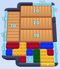 Color Block Jam level 1693 / 2625: screenshot of the board
