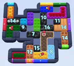Color Block Jam level 1527 / 2437: screenshot of the board