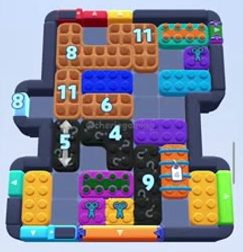 Color Block Jam level 1369 / 1387 / 2277: screenshot of the board