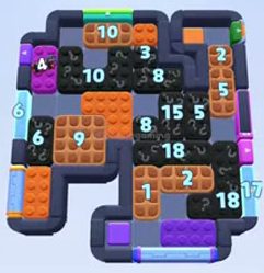Color Block Jam level 1525 / 2435: screenshot of the board