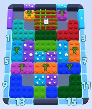 Color Block Jam level 171: screenshot of the board