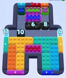 Color Block Jam level 1108 / 1147 / 1149 / 2053: screenshot of the board