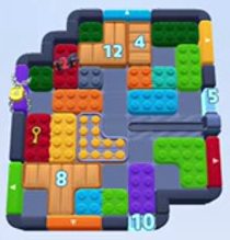 Color Block Jam level 1307 / 1318 / 1302 / 1303 / 1304 / 2209: screenshot of the board
