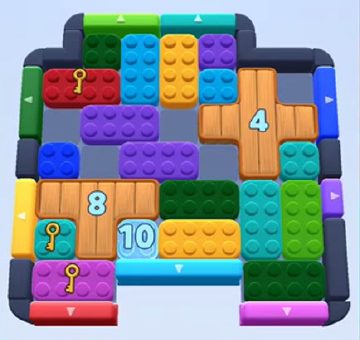 Color Block Jam level 296 / 463 / 684: screenshot of the board