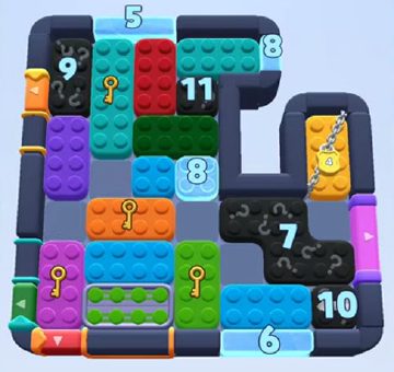 Color Block Jam level 1182 / 1181 / 2092: screenshot of the board