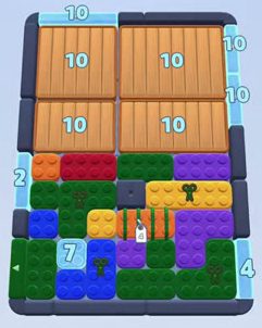 Color Block Jam level: screenshot of the board