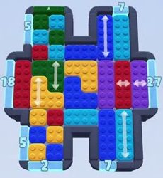 Color Block Jam level: screenshot of the board