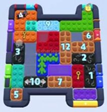 Color Block Jam level: screenshot of the board