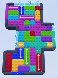 Color Block Jam level: screenshot of the board