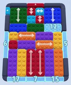 Color Block Jam level 60: screenshot of the board