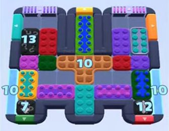 Color Block Jam level 1200: screenshot of the board