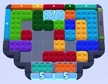 Color Block Jam level: screenshot of the board