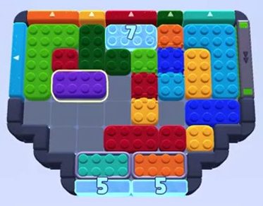Color Block Jam level 1369 / 1372: screenshot of the board
