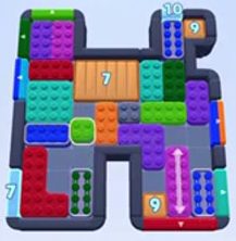 Color Block Jam level 1170 / 1168: screenshot of the board