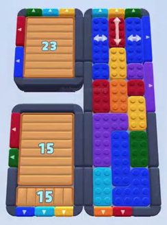 Color Block Jam level 170: screenshot of the board