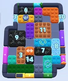 Color Block Jam level 1255 / 2166: screenshot of the board