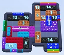Color Block Jam level: screenshot of the board