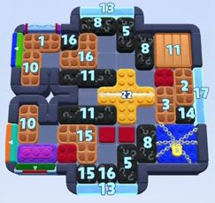 Color Block Jam level 1563 / 2474: screenshot of the board