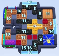 Color Block Jam level: screenshot of the board