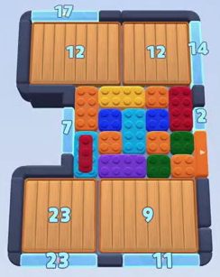 Color Block Jam level: screenshot of the board