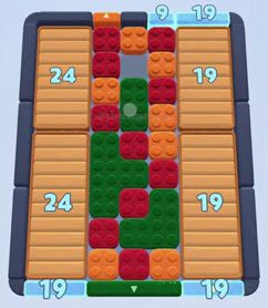 Color Block Jam level 31: screenshot of the board