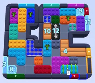 Color Block Jam level 1464 / 1467 / 1471 / 1493: screenshot of the board