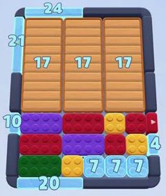 Color Block Jam level: screenshot of the board