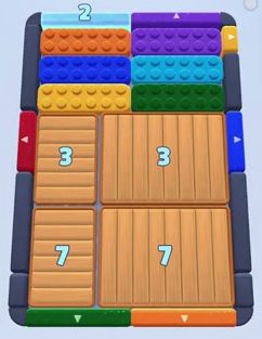 Color Block Jam level 24: screenshot of the board
