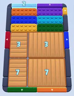 Color Block Jam level: screenshot of the board