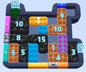 Color Block Jam level 1114 / 1188 / 2017: screenshot of the board