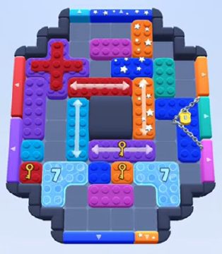 Color Block Jam level 59: screenshot of the board