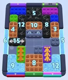 Color Block Jam level: screenshot of the board