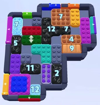 Color Block Jam level 1324 / 1341 / 2248: screenshot of the board