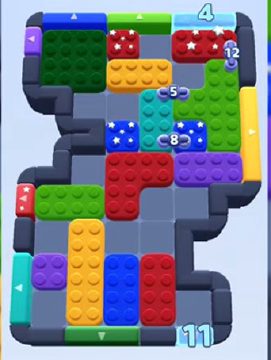 Color Block Jam level 690: screenshot of the board