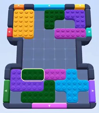 Color Block Jam level: screenshot of the board