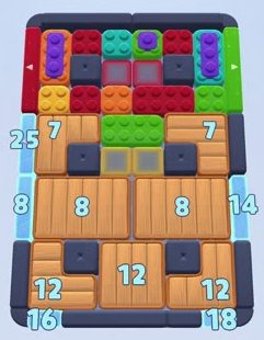 Color Block Jam level 219 / 1609 / 1612 / 1668 / 2600: screenshot of the board