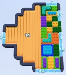 Color Block Jam level: screenshot of the board
