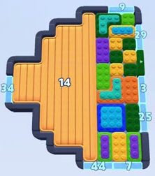 Color Block Jam level 1744 / 2751: screenshot of the board