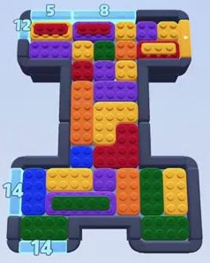 Color Block Jam level: screenshot of the board