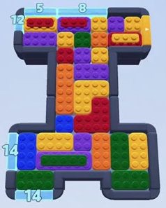 Color Block Jam level 96: screenshot of the board