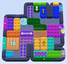 Color Block Jam level 1540 / 1537 / 1543: screenshot of the board