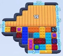 Color Block Jam level 1725 / 1873 / 2732: screenshot of the board