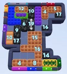 Color Block Jam level 1598 / 2509: screenshot of the board