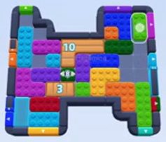 Color Block Jam level: screenshot of the board